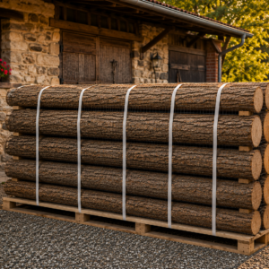 Bois de Chauffage 2 Mètres - Palette 3 Stères - Bois Sec Grande Longueur